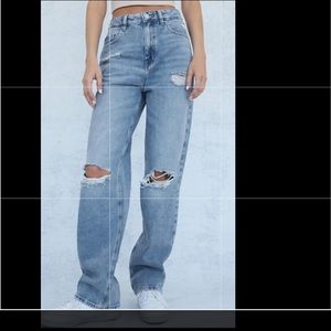 Pacsun light blue ripped 90s boyfriend jeans